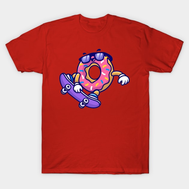 Cool Skateboarding Donut T-Shirt by Right-Fit27